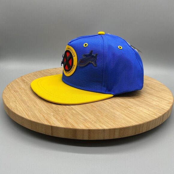 X-Men Disney D23 Expo Exclusive Hat Blue Yellow 2 Pins Marvel Xavier Animated - Picture 8 of 14